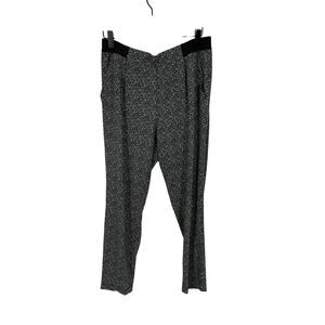 Gorgeous Black Slouch Jersey Tapered Trousers S Lou & Grey Novelty Print Lounge